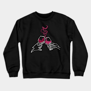 Single Line - Wine (White) Crewneck Sweatshirt